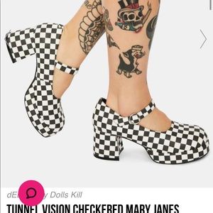 ISO CHECKERED MARY JANES